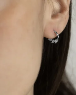 ORECCHINO CERCHIO SILVER FAN SEPTUM IN ARGENTO CON PIETRE