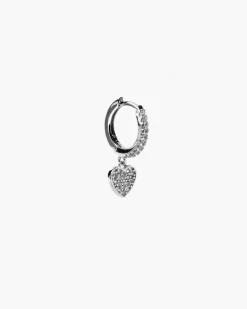 ORECCHINO CON CHARM A CUORE CON BRILLANTI