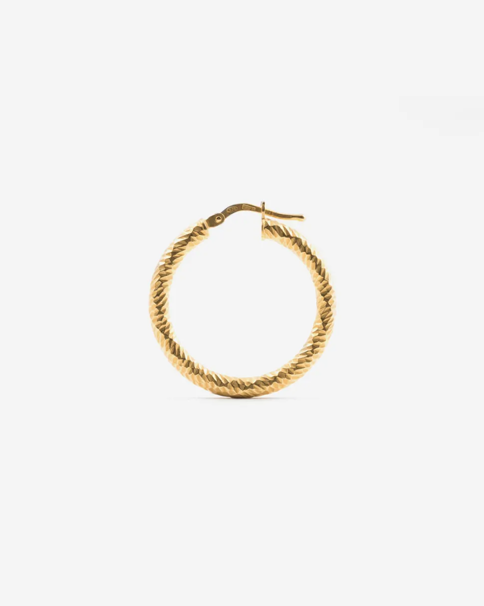 ORECCHINO DIAMOND HOOP GRANDE PLACCATO ORO
