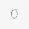 ORECCHINO DIAMOND HOOP MEDIO IN ARGENTO RODIATO