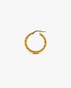 ORECCHINO DIAMOND HOOP MEDIO PLACCATO ORO