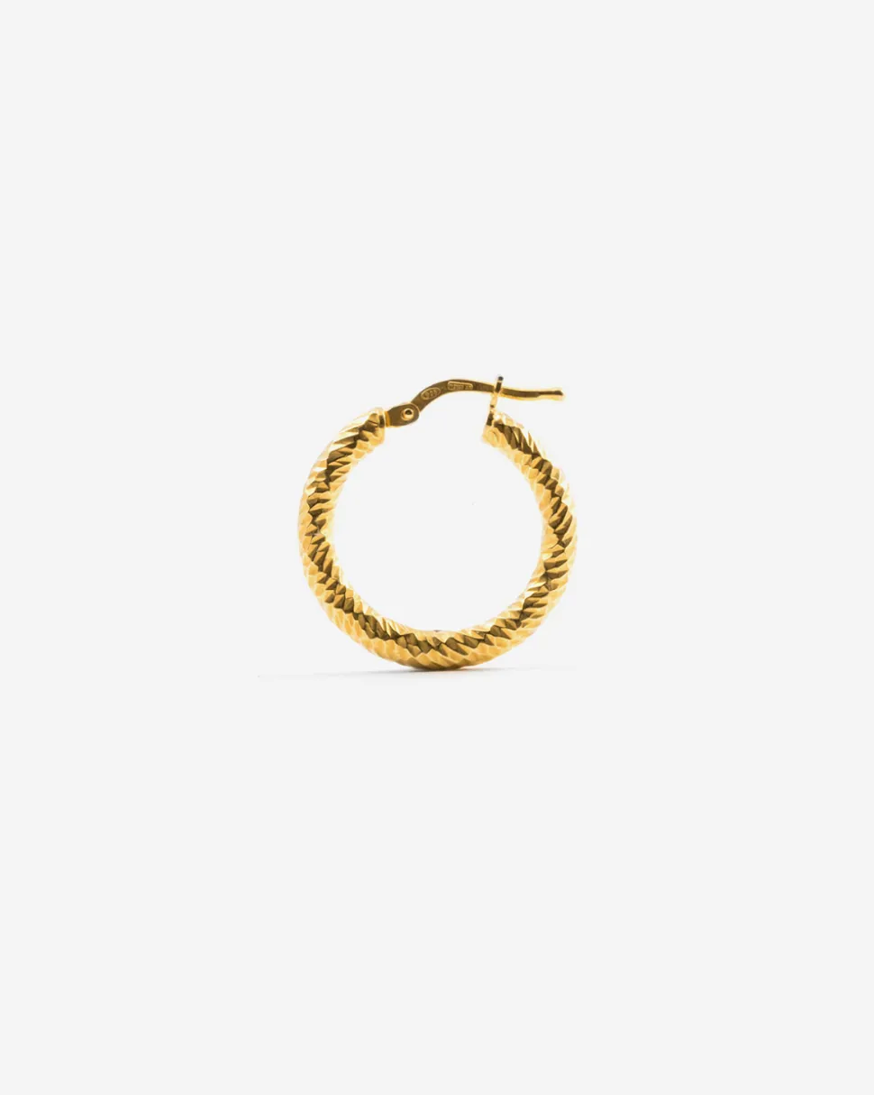 ORECCHINO DIAMOND HOOP MEDIO PLACCATO ORO