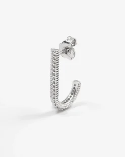 ORECCHINO FANCY HOOK IN ARGENTO CON BRILLANTI