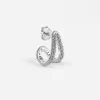 ORECCHINO IN ARGENTO DRIPPING DROP CON BRILLANTI