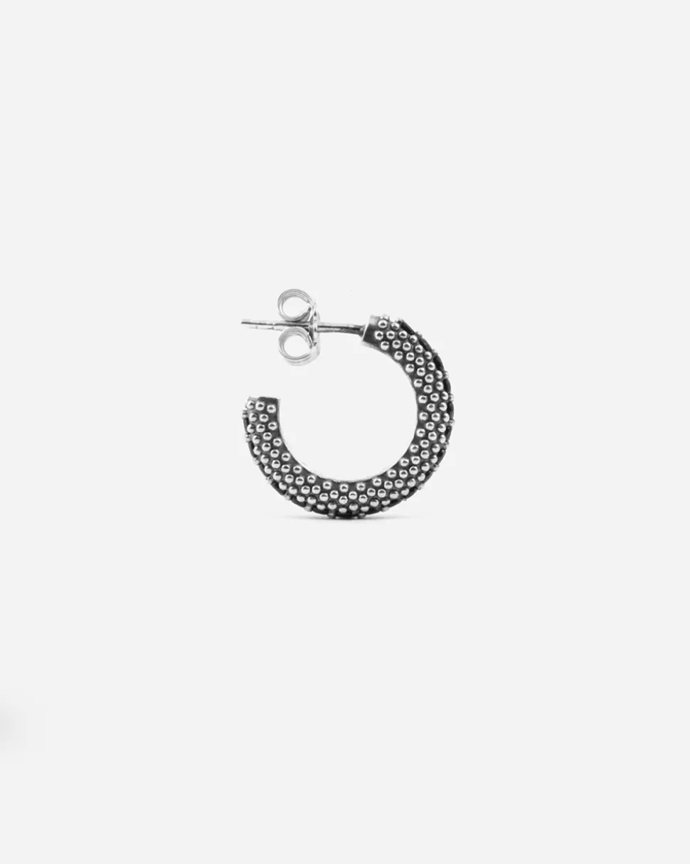 ORECCHINO IN ARGENTO PUNTINATI BLACK WIND