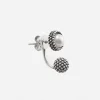 ORECCHINO LOBO PUNTINATO PEARL FLOWER IN ARGENTO CON PERLA E SFERA