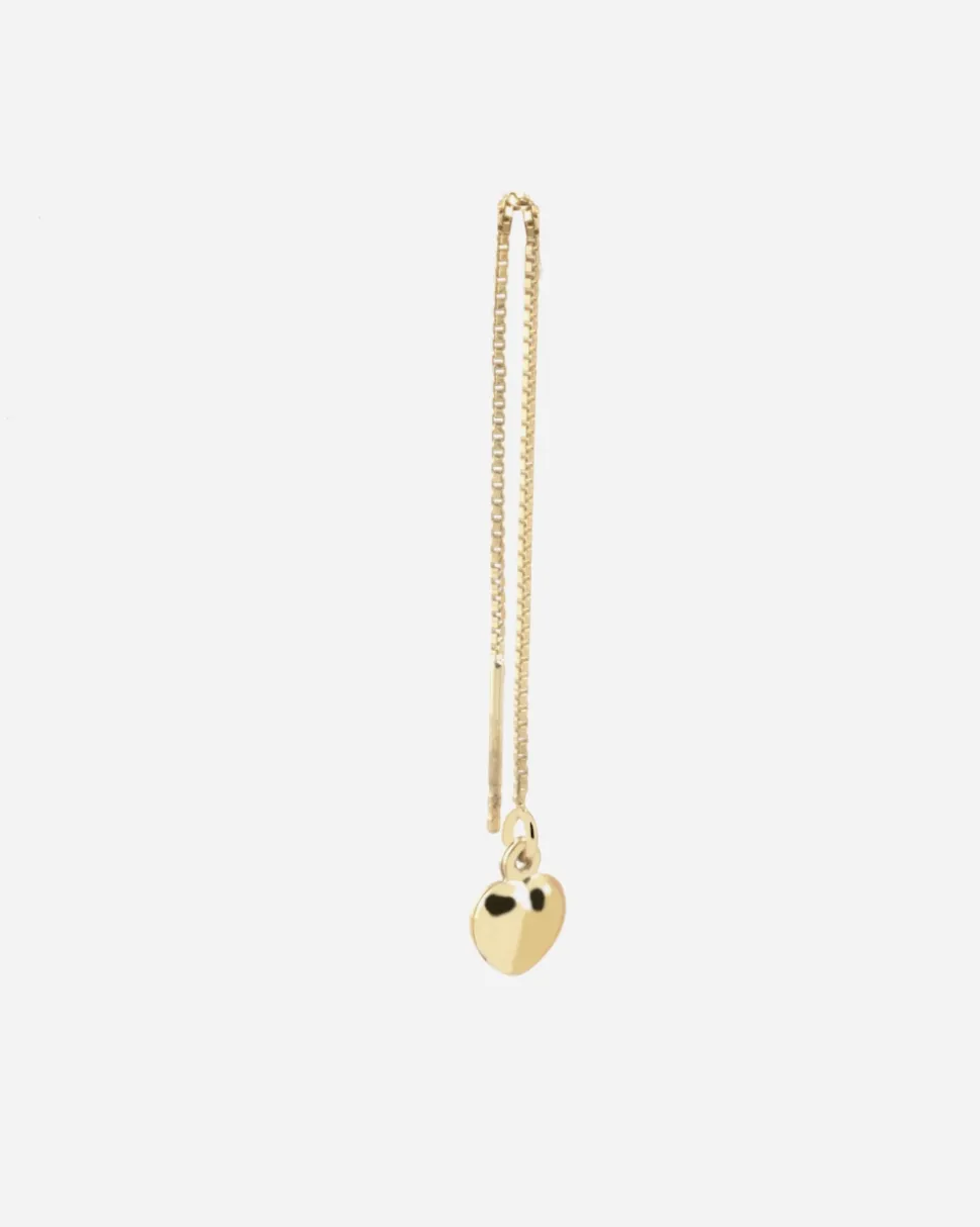 ORECCHINO PENDENTE CON CATENA GOLDEN LOVE ROPE PLACCATO ORO