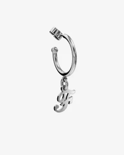 ORECCHINO PIERCING CON LETTERA INIZIALE PENDENTE