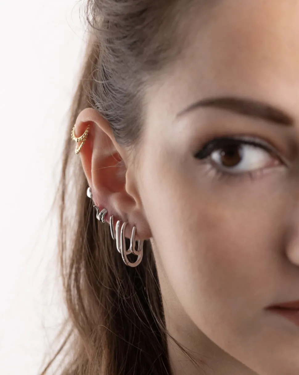 ORECCHINO PIERCING ETNICO MEDIO PLACCATO ORO