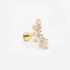 ORECCHINO PIERCING GOLDEN BLOOM PLACCATO ORO CON PIETRE