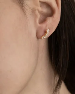 ORECCHINO PIERCING GOLDEN BLOOM PLACCATO ORO CON PIETRE