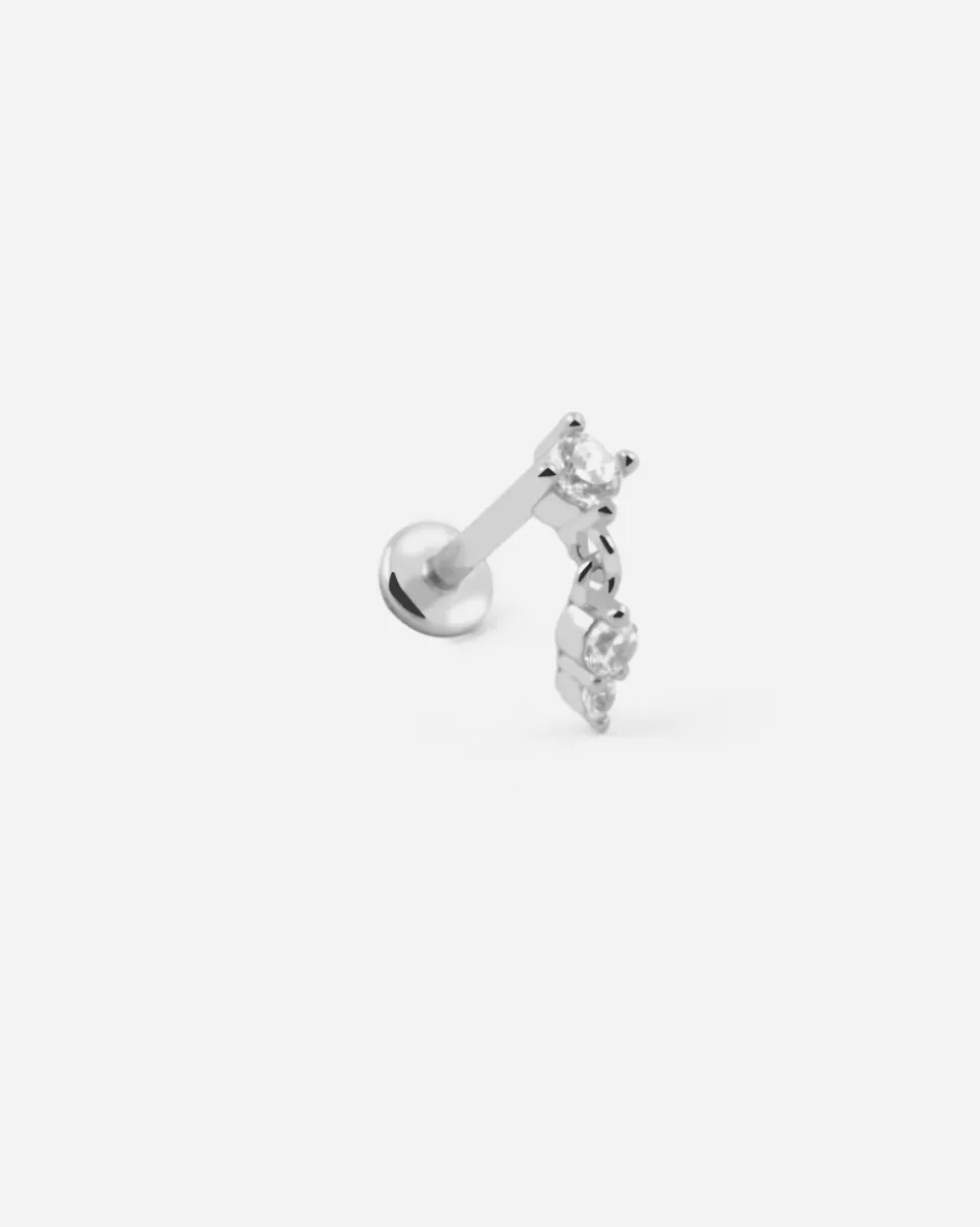 ORECCHINO PIERCING SILVER ADDENDUM IN ARGENTO CON PIETRE
