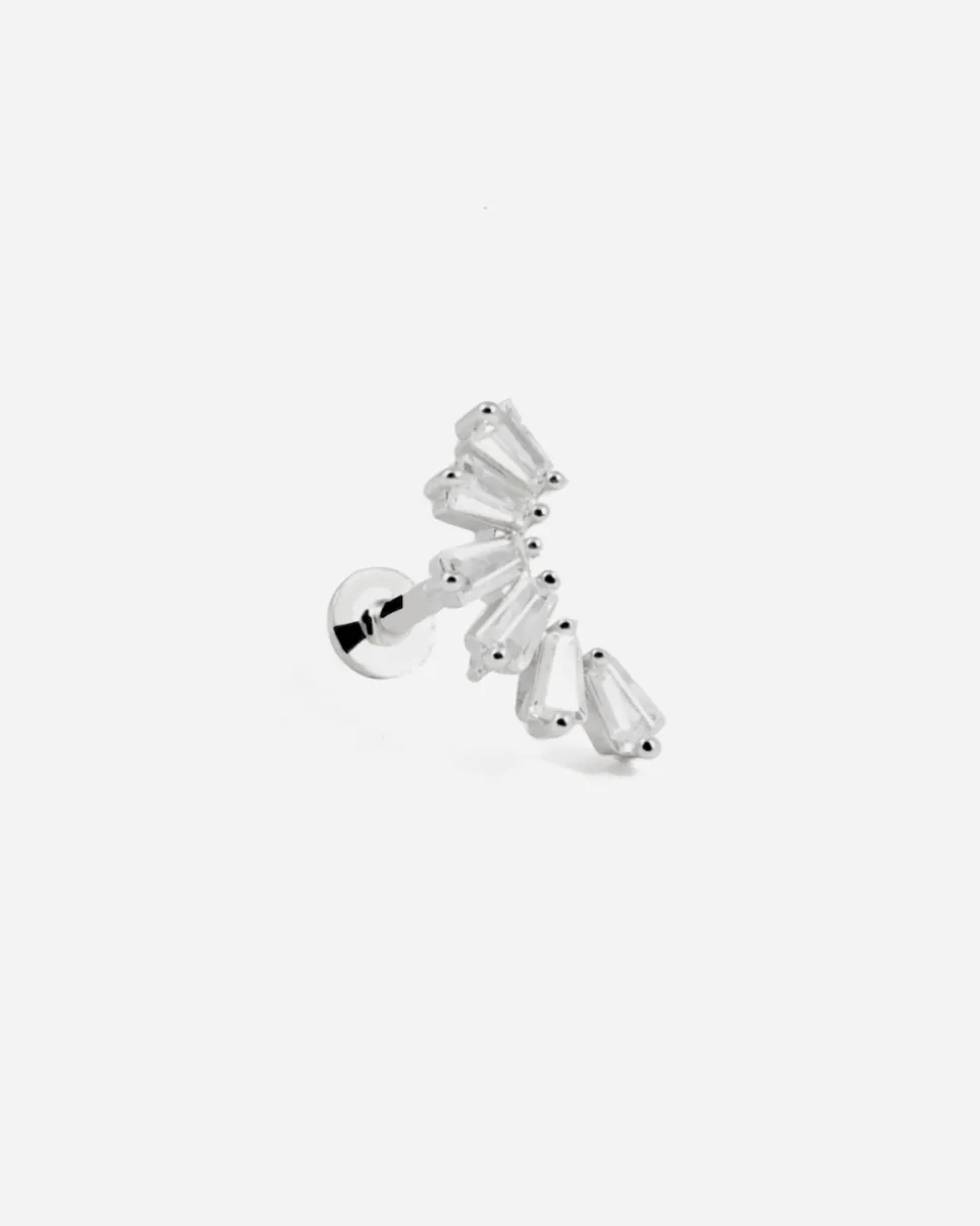 ORECCHINO PIERCING SILVER BLOOM IN ARGENTO CON PIETRE