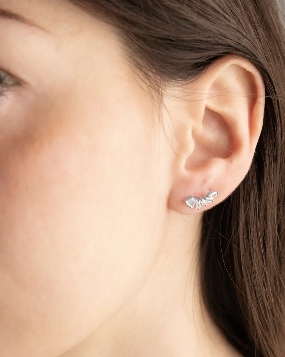 ORECCHINO PIERCING SILVER BLOOM IN ARGENTO CON PIETRE