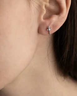 ORECCHINO PIERCING SILVER DAGGER IN ARGENTO CON BRILLANTE