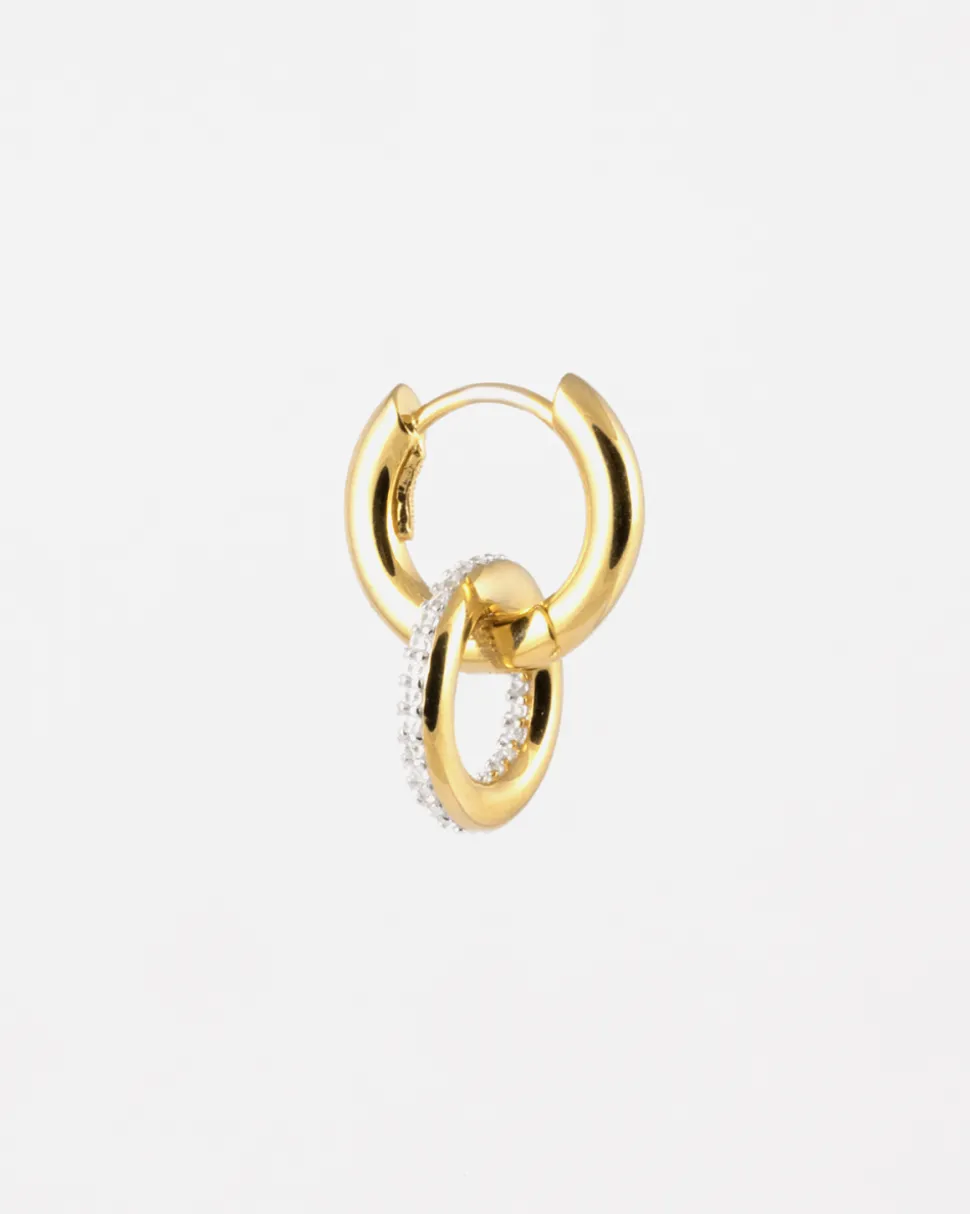 ORECCHINO PLACCATO ORO INFINITE BRIGHT CON BRILLANTI