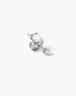 ORECCHINO PUNTO LUCE IN ARGENTO RODIATO