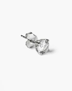 ORECCHINO PUNTO LUCE IN ARGENTO RODIATO