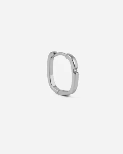 ORECCHINO QUADRATO IN ARGENTO RODIATO