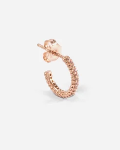 ORECCHINO ROSE SHINY HANGER PLACCATO ORO ROSA