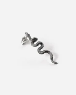 ORECCHINO SERPENTE VERTICALE IN ARGENTO