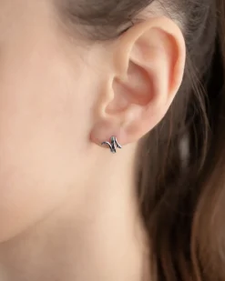 ORECCHINO SINGOLO CERCHIO PIERCING SNAKE / RODIO LUCIDO