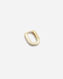 ORECCHINO SINGOLO OVALE MINI SOFT / ORO GIALLO LUCIDO