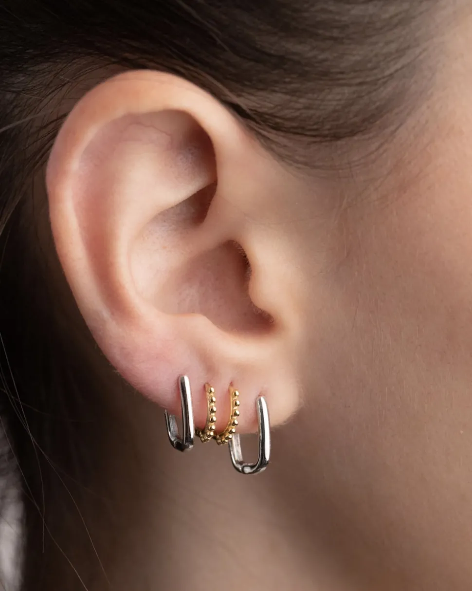 ORECCHINO SINGOLO PIERCING ETNICO PICCOLO / ORO GIALLO LUCIDO
