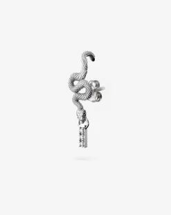 ORECCHINO SINGOLO SHINY HANGING SNAKE