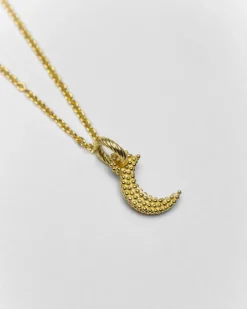 PENDENTE CHARM LUNA PUNTINATA / ORO GIALLO LUCIDO